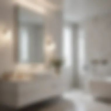 Inviting Warmth: The Allure of White in Bathroom Designs Bright bathroom accentuated with warm white shades