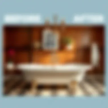 Transformation of a Clawfoot Bathtub Before and after of a restored clawfoot bathtub