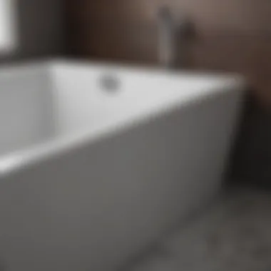 Material and Texture of Wetstyle Bathtub Close-up of Wetstyle bathtub material and texture