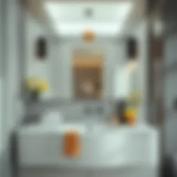 Stylish bathroom showcasing a modern 17 x 14 sink