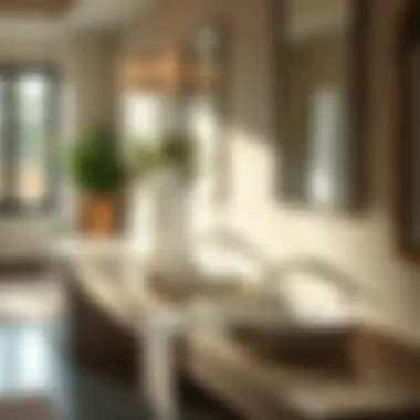 A variety of bathroom sink styles highlighting depth options