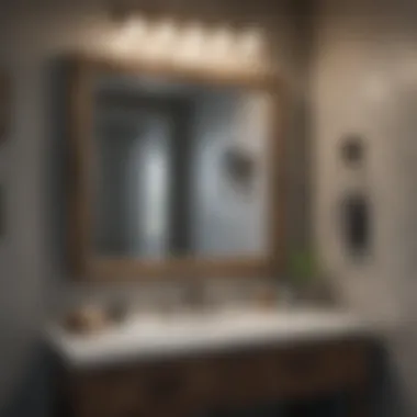 Creative DIY Ideas for Rustic Gray Bathroom Mirrors Creative DIY ideas for customizing rustic gray bathroom mirrors.