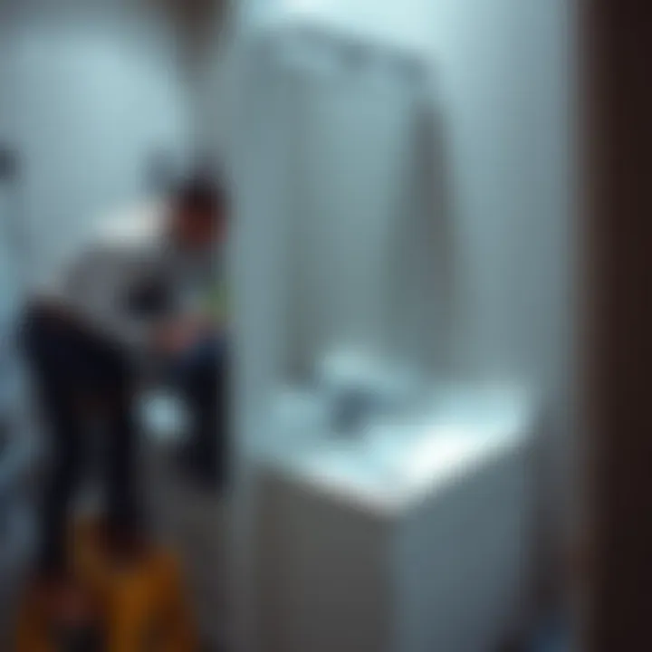 Simple Installation of IKEA Vanities Person installing an IKEA narrow bathroom vanity