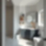 Modern Elegance of IKEA Narrow Vanities Sleek IKEA narrow bathroom vanity in a modern setting