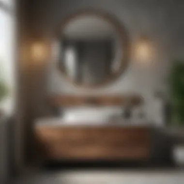 Modern Aesthetics: Unique Materials for Your Vanity Stylish modern bathroom featuring a 24x17 vanity with unique material