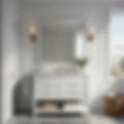 Stylish 30-inch white bathroom vanity with elegant design