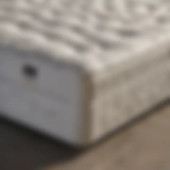 Close-up of a high-quality mattress on a wall folding bed