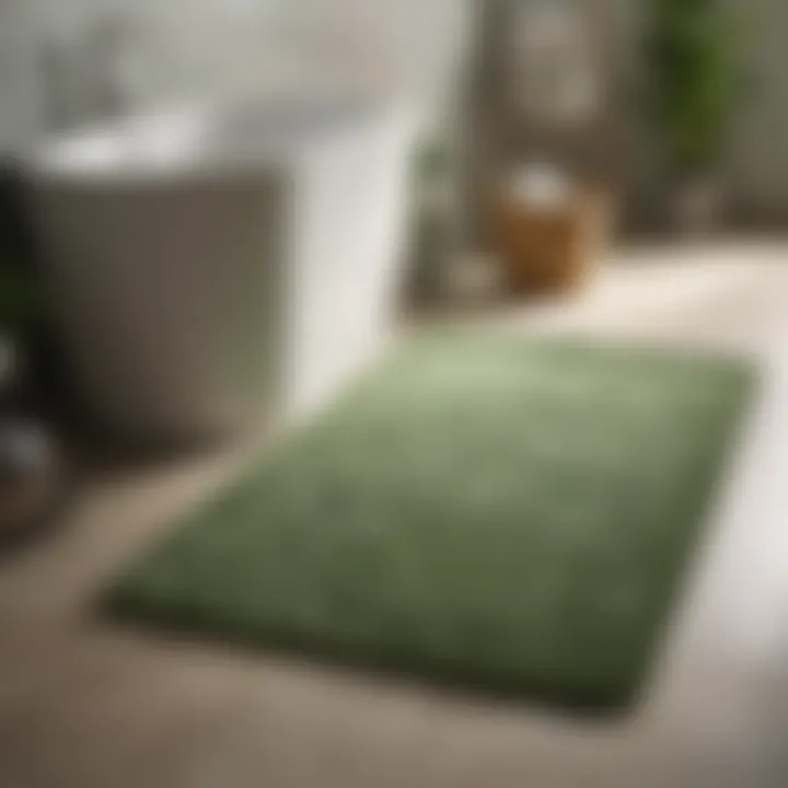 Maintenance tips for light green bathroom rugs