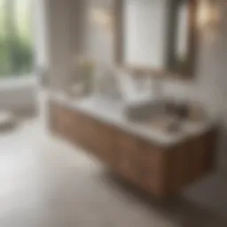Stylish 60-inch single bowl bathroom vanity with modern design