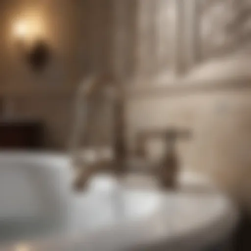 Elegant vintage bathtub faucet with intricate designs