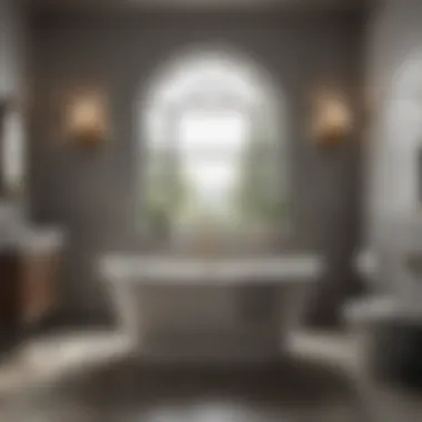 Stylish bathroom featuring a blend of vintage and modern fixtures