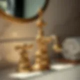 Elegant vintage cross handle faucet design showcasing intricate details