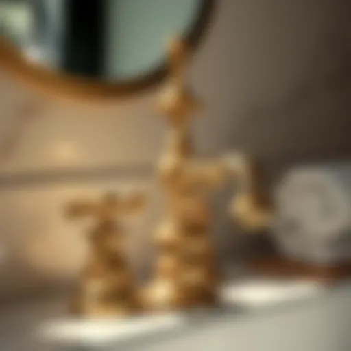 Elegant vintage cross handle faucet design showcasing intricate details
