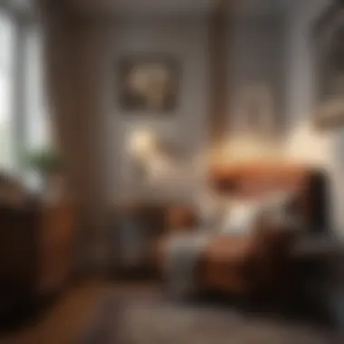 Cozy reading nook featuring vintage furniture and serene decor