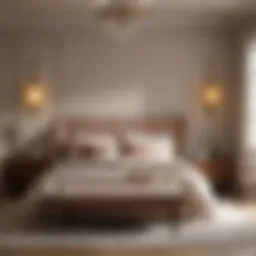 A serene bedroom adorned with warm neutral tones