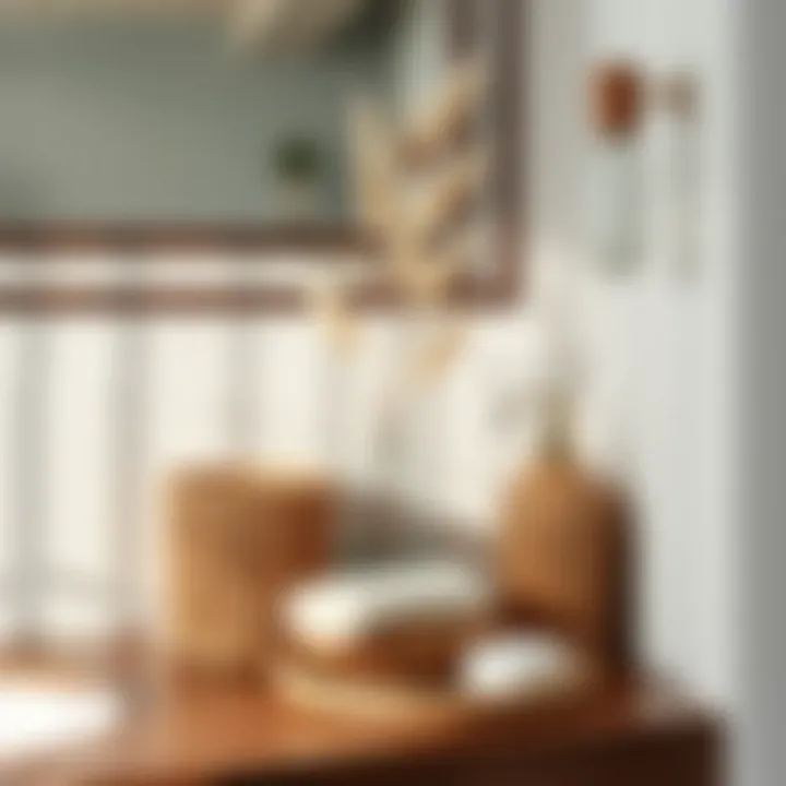 Elegant willow bathroom accessories showcasing natural textures