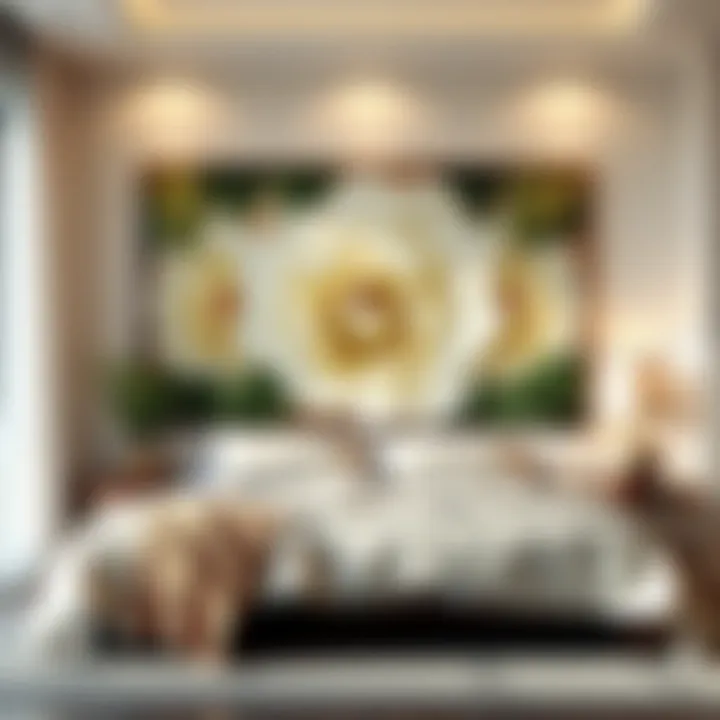 Nature-inspired wall art enhancing bedroom energy