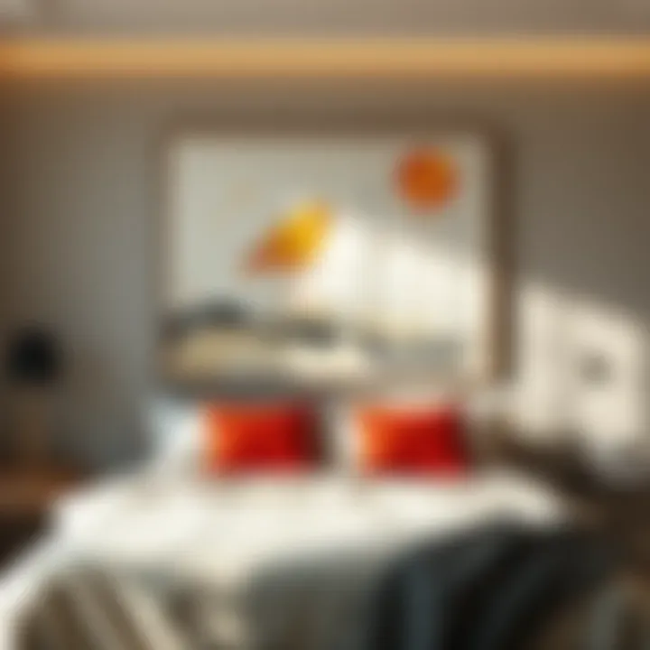 Serene abstract art piece for bedroom harmony