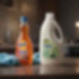 A bottle of laundry detergent designed for odor elimination