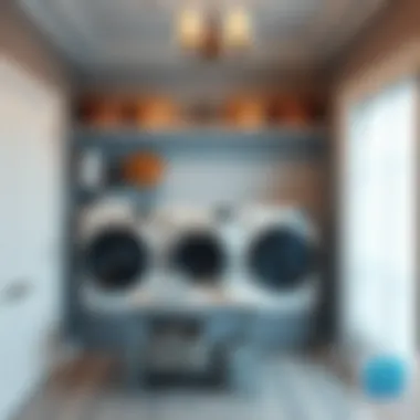 Functional Aesthetics in Laundry Spaces Functional laundry area with a beautifully designed folding table