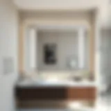 Sleek modern bathroom with a stunning 20 x 36 rectangular mirror