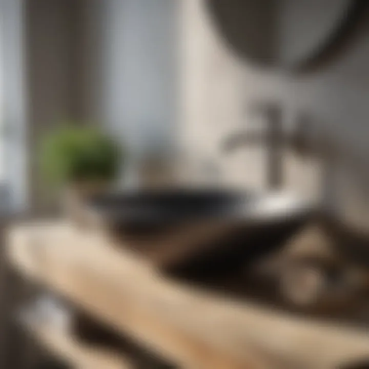 A beautifully installed bathroom countertop with an integrated sink