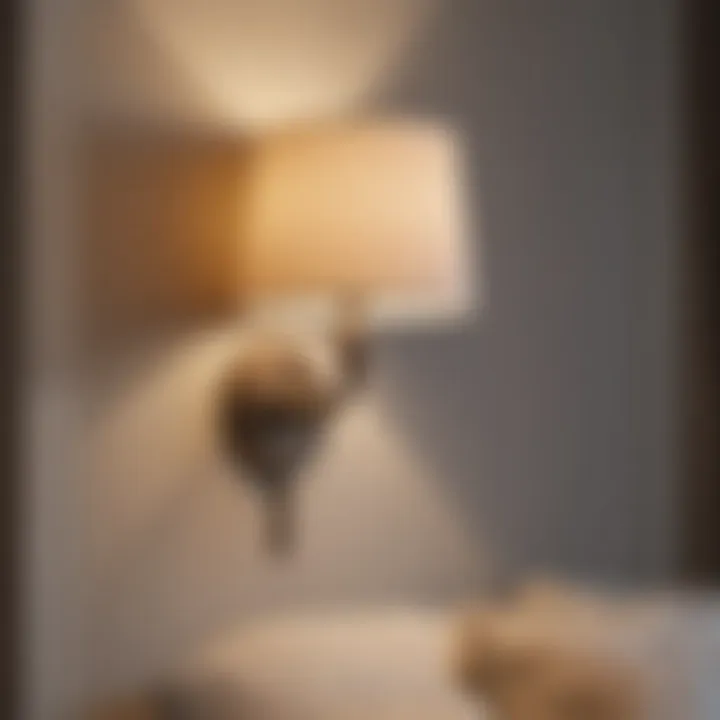 Modern reading light sconce with warm lighting