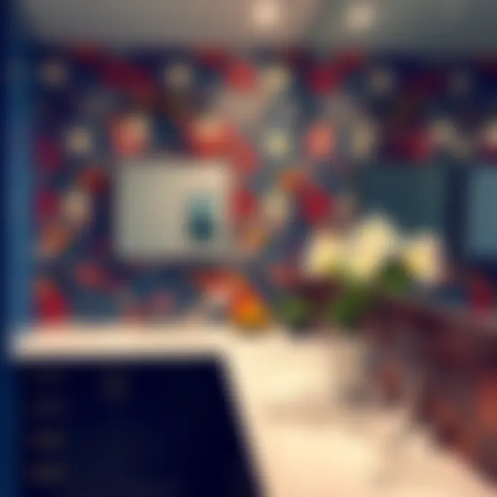 Vibrant Color Choices Bold color palette backsplash enhancing ambiance