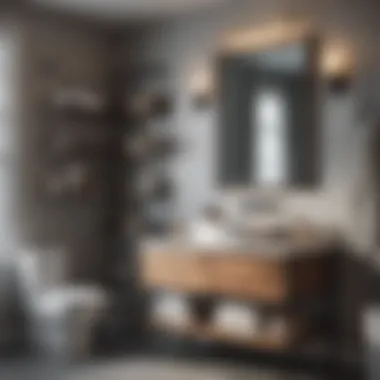 Organized Bathroom with Storage Solutions Organized bathroom with clever storage solutions and decor