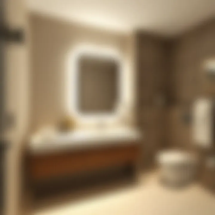 Minimalistic bathroom design with integrated lighting solutions