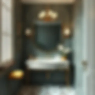 Elegant use of mirrors to enhance small bathroom space