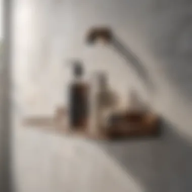 Sleek Modern Shower Shelf Design Modern shower shelf with sleek design
