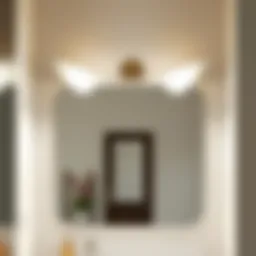 Sleek contemporary vanity lights above a stylish mirror