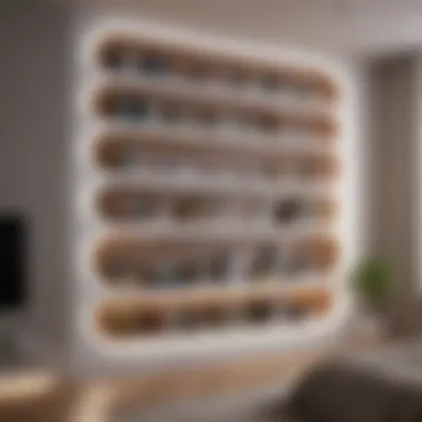 Integrated Bookshelf Design Stylish bookshelf seamlessly integrated into wall design