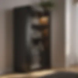 Stylish corner cabinet featuring a sleek modern design