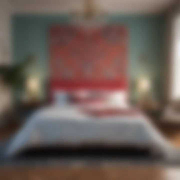 Bright bedroom with color-coordinated decor