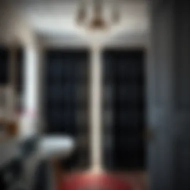 Functional blackout curtains for privacy in the laundry area