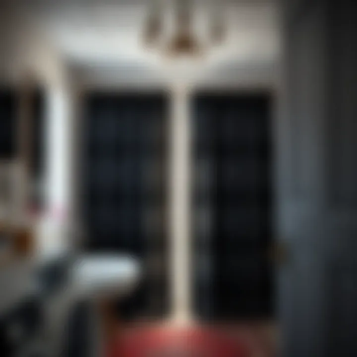 Functional blackout curtains for privacy in the laundry area