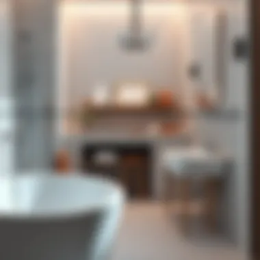 Stylish bathroom showcasing aesthetic plastic stands