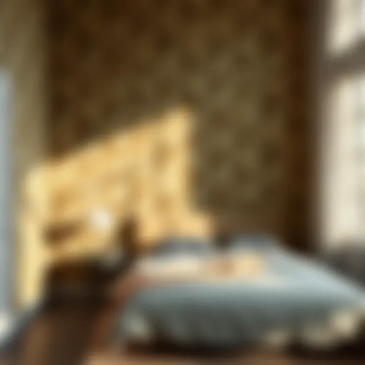 Geometric pattern wallpaper that adds a modern touch