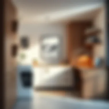 Contemporary appliances suitable for laundry and workspace