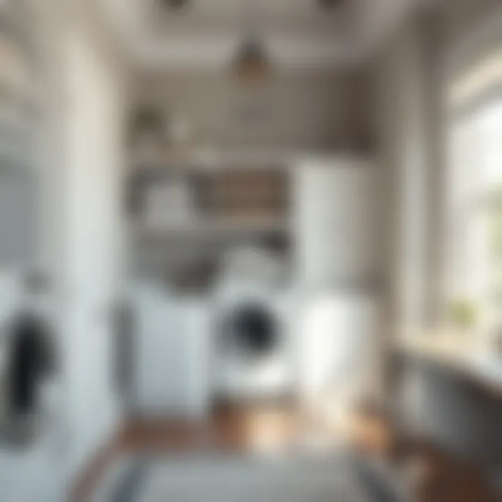 Organized design of a laundry and office integration