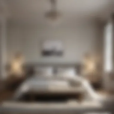 Serene Bedroom with Neutral Tones A serene bedroom featuring neutral tones and modern furniture