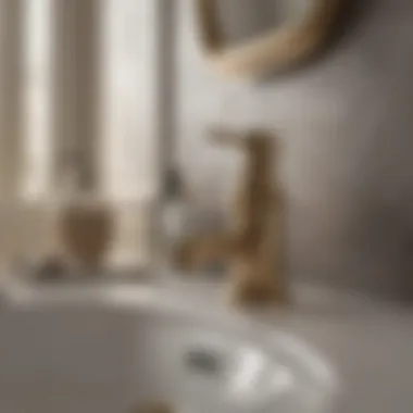 Chic Soap Dispenser Enhancing Bathroom Aesthetics Luxurious Kingston Brass soap dispenser in a contemporary setting