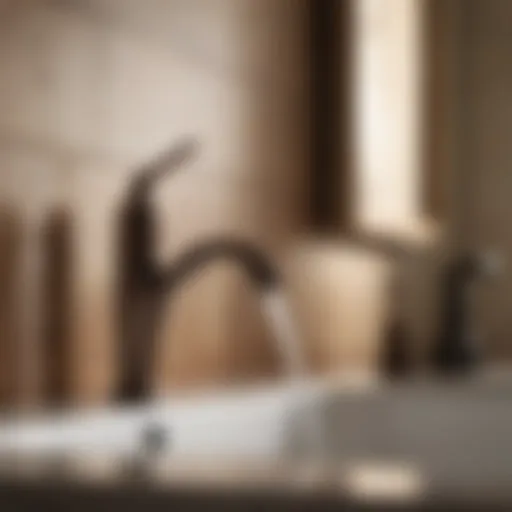 Elegant Kohler rubbed bronze faucet design