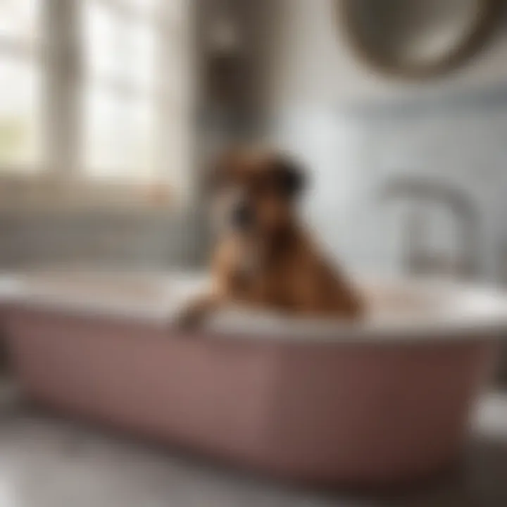 Different styles of large dog bath tubs