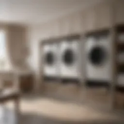 Elegant large laundry sorter in a modern home setting