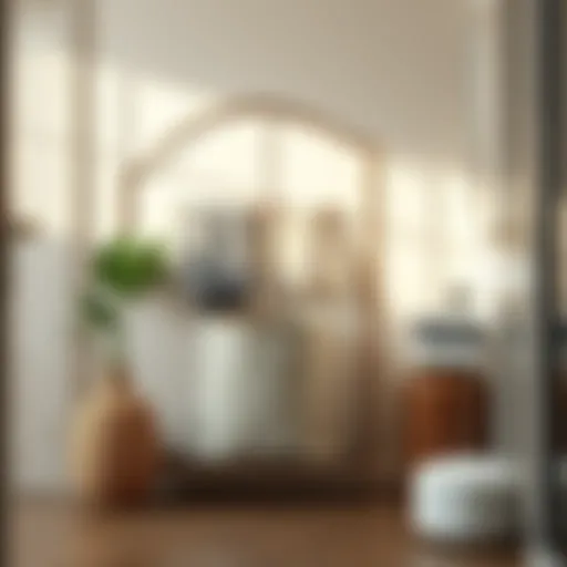 A stylish modern laundry bag frame showcasing its elegant design