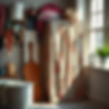 Various materials used in laundry bag frames displayed together