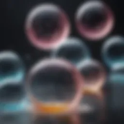 Close-up of laundry soap bubbles showing antimicrobial properties